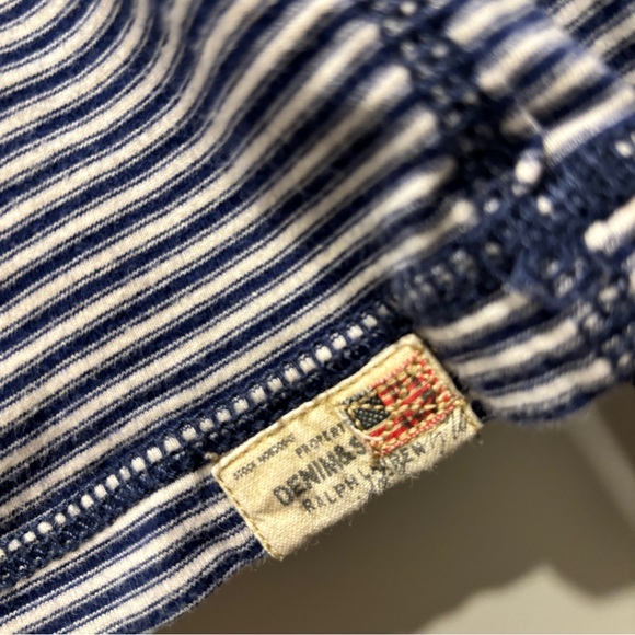 Polo Ralph Lauren Blue Stripped Lightweight Hoodie - Picture 4 of 6